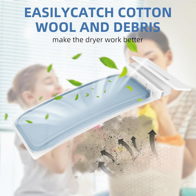 Pulluty W10717210 W11778253 W11607443 dryer lint filter screen replacement for Whirlpool 7EWED1510YM0 7EWED1705YM0 7EWED1730YW0 7EWGD1510YM0 7MDKG1501WQ0 7MLGC9545PW0 7MLGC9900PW0 7MLGD8900PW0 7MLGQ8000PW0 - Image 4
